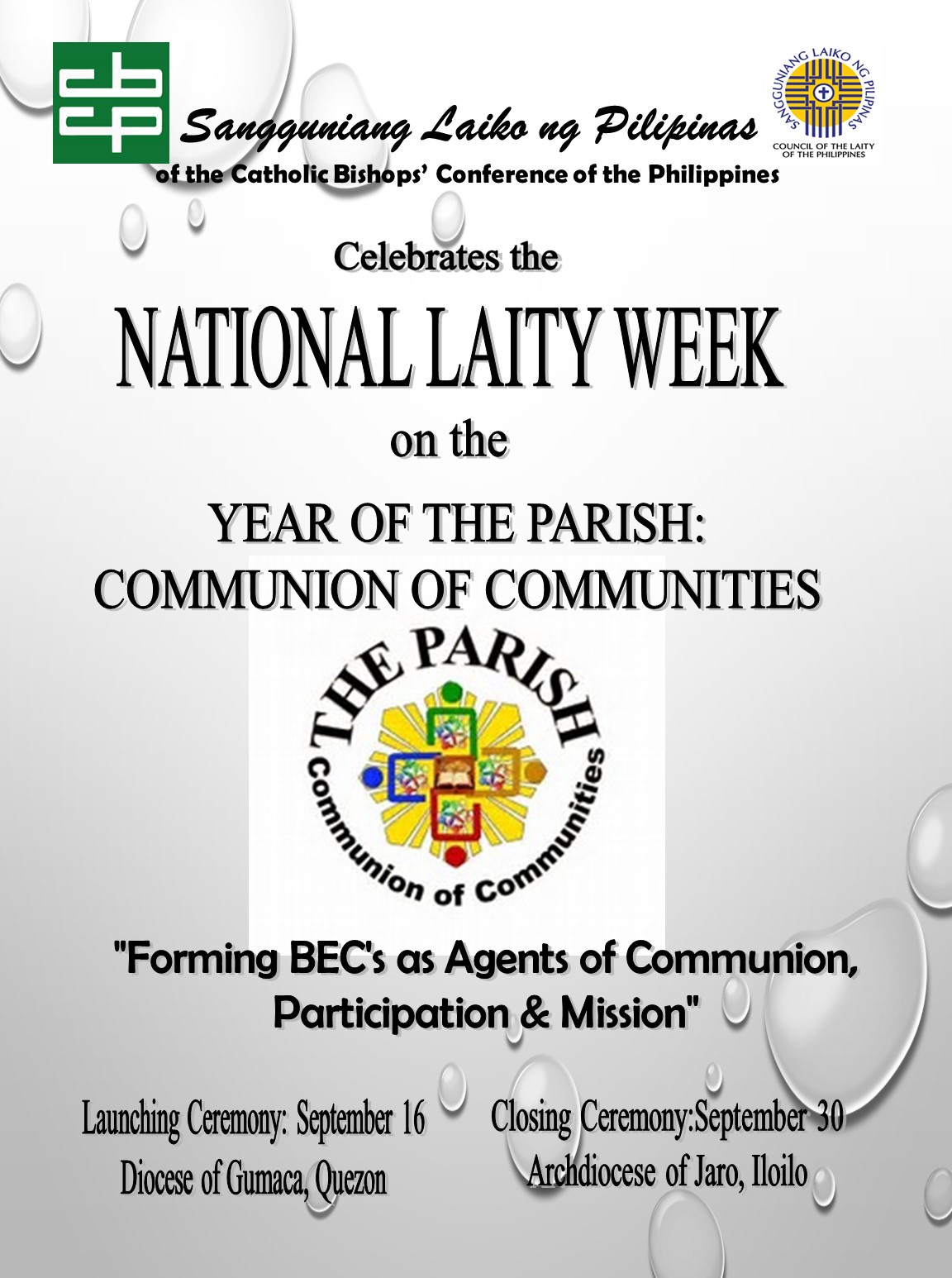 Poster National Laity Week Sangguniang Laiko ng Pilipinas